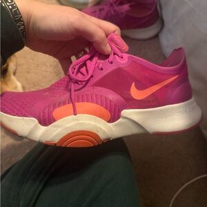 Nike Fuchsia and Tangerine Sneakers
